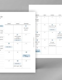 2025 DATED MONTH ON 2 PAGES | PLANNER INSERTS - Image 2